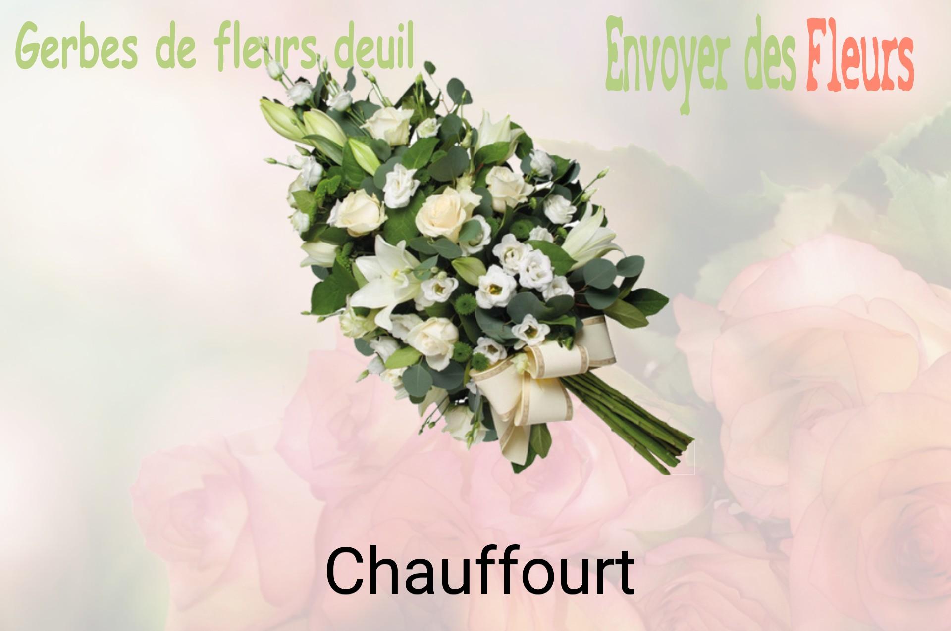 Gerbe de fleurs de deuil livrée à Chauffourt
